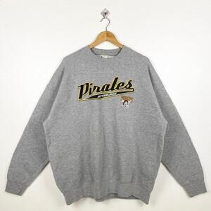 Mlb Pittsburgh Pirates Crewneck Sweatshirt Print Logo Grey Color J7890000